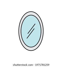 mirror line icon vector illustration on white background
