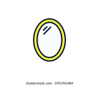 Mirror line icon. Vector symbol in trendy flat style on white background. Office sing for design.