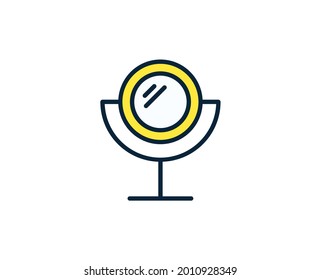 Mirror line icon. Vector symbol in trendy flat style on white background. Office sing for design.