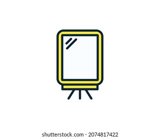 Mirror line icon. Vector symbol in trendy flat style on white background. Office sing for design.