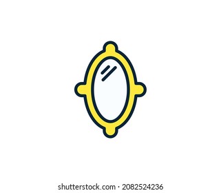 Mirror line icon. Vector symbol in trendy flat style on white background. Office sing for design.