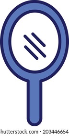 Mirror Line Inverted Vector Line Icon Design
