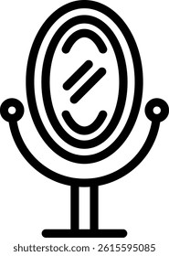 Mirror Line Vector Icon Design
