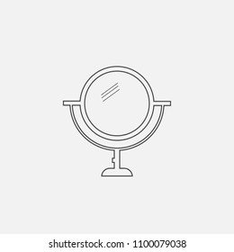 Mirror line vector icon reflection
