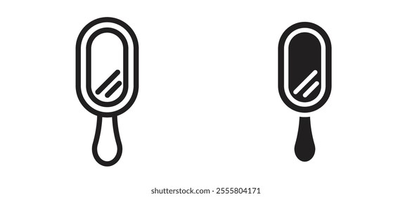 Mirror liner icon vector set.