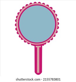 diseño del logotipo de espejo de la empresa.ilustración de arte vectorial de espejo de la mujer.imagen de espejo de la mano gráfico del icono.