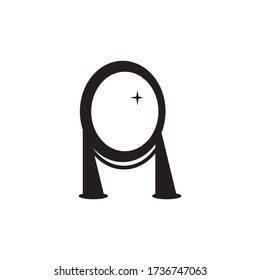 mirror logo vector icon design illustration