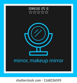 mirror, makeup mirror vector icon