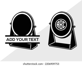 Mirror Monogram SVG Printable Vector Illustration