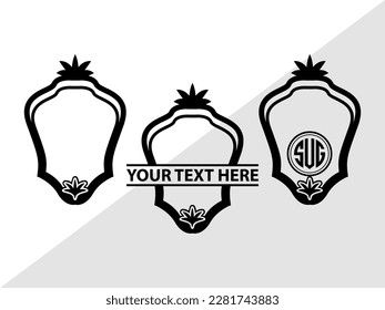 Silución de la ilustración de un vector monograma espejo