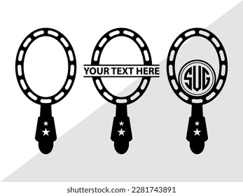 Silución de la ilustración de un vector monograma espejo