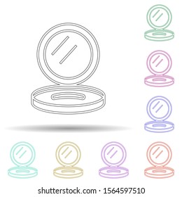 Mirror multi color icon. Simple thin line, outline vector of spa icons for ui and ux, website or mobile application