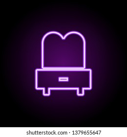 mirror with mirror neon icon. Elements of Furniture set. Simple icon for websites, web design, mobile app, info graphics