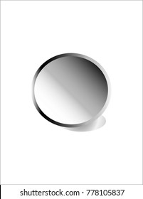 The mirror on a white background