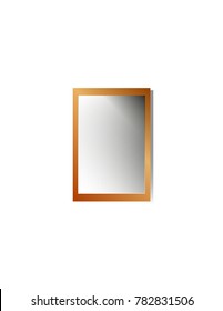 The mirror on a white background