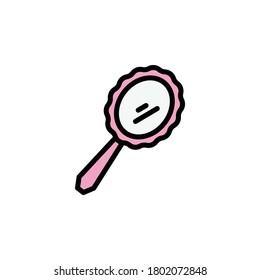 mirror outline icon. Elements of Beauty and Cosmetics illustration icon. Signs and symbols can be used for web, logo, mobile app, UI, UX