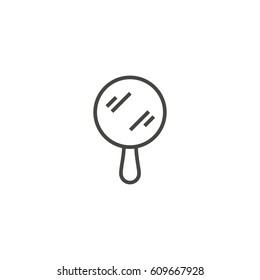  mirror outline icon vector