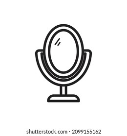 Mirror Outline Icon Vector Illustration