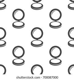 Mirror with powder seamless pattern. Vector illustration for backgrounds