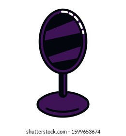 Mirror purple icon. Vector illustration.