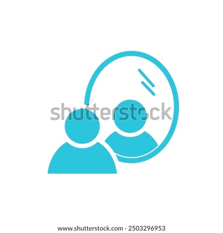 Mirror, reflection icon. Isolated on white background.