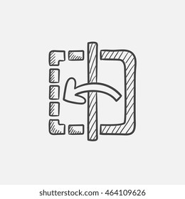 Mirror reflection sketch icon for web, mobile and infographics. Hand drawn vector isolated icon.