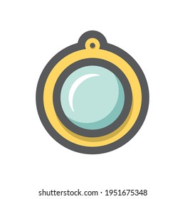 Icono del vector de vidrio reflectante Espejo Ilustración de dibujos animados