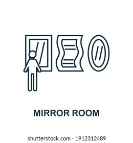Mirror Room icon. Simple element from amusement park collection. Creative Mirror Room icon for web design, templates, infographics and more