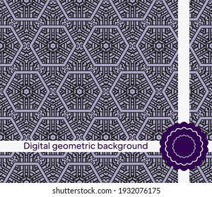 mirror seamless pattern with abstract floral and leave style. Repeating sample figure and line. For modern interiors design, wallpaper, textile industry. Vector illustration