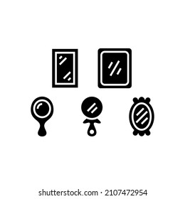 Mirror set icon isolated on white background