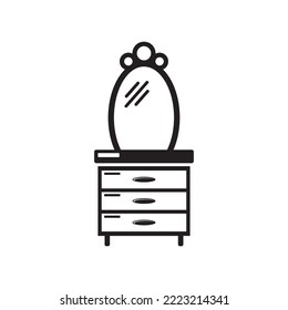 mirror and shelf icon , interior icon