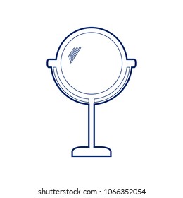 Mirror sign illustration. Vector. Flat style black icon on white.