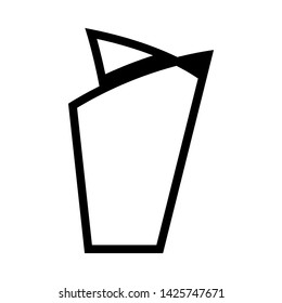 Mirror Silhouette. Simple Black Design. Vector Illustration.