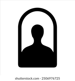 Mirror silhouette vector illustration on white background
