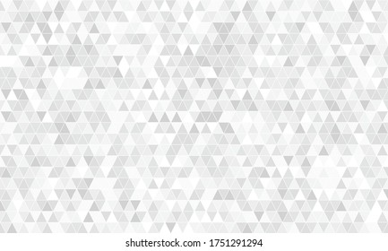 Baldosas de triángulo plateado espejo. Patrón de geometría de mosaico abstracto. Triángulo mínimo de fondo espejo para portada moderna, baner de anuncios, web. Fondo de mosaico de plata vectorial