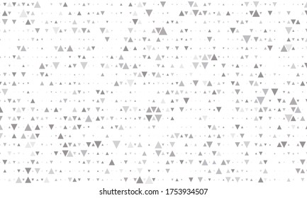 Mirror silver triangle tiles. Abstract mosaic geometry pattern. Triangle minimal mirror background for modern cover, ad baner, web. Vector silver mosaic background