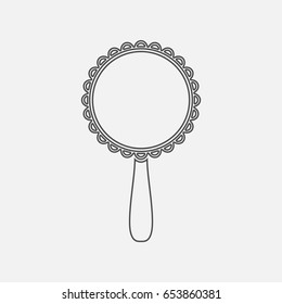 Mirror simple icon. Contour illustration.