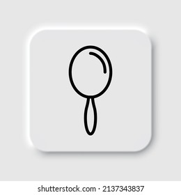 Mirror einfach Symbol. Flaches Design. Neumorphism design.ai