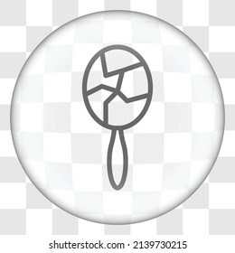 Mirror simple icon vector. Flat desing. Glass button on transparent grid.ai