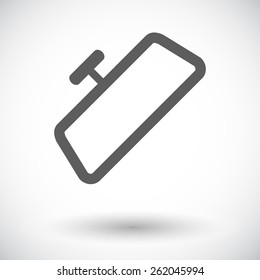 Mirror. Single flat icon on white background. Vector illustration.