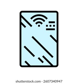 mirror smart home color icon vector. mirror smart home sign. isolated symbol illustration