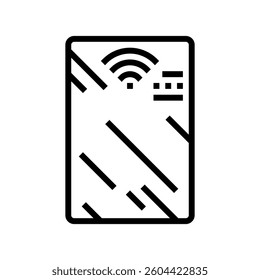 mirror smart home line icon vector. mirror smart home sign. isolated contour symbol black illustration