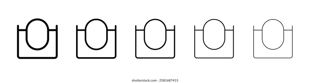 Mirror stand icon Vector logo sign