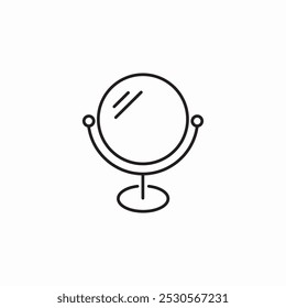 mirror standing table icon sign vector