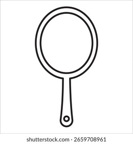 Vector de contorno de icono de stock de espejo