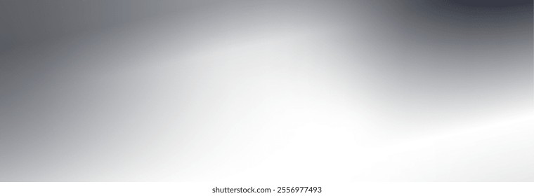 Mirror texture background. Silver metal gradient. Sheen foil, chrome metal, glass effect. Glass surface window. Abstract white grey gradient pattern. Vector realistic illustration