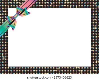 Mirror tile and ribbon frame
