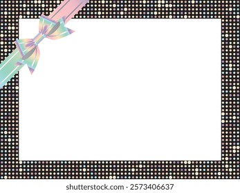 Mirror tile and ribbon frame