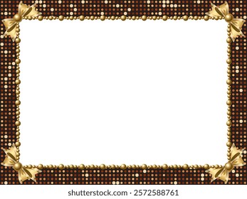 Mirror tile, ribbon and pearl frame