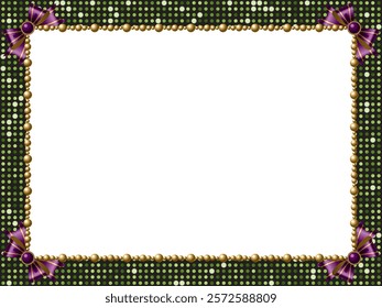 Mirror tile, ribbon and pearl frame